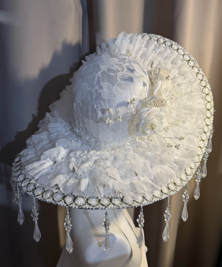 Black Teardrop Veil Gothic Hat